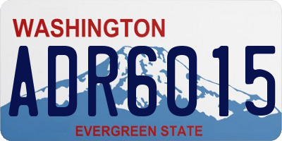 WA license plate ADR6015