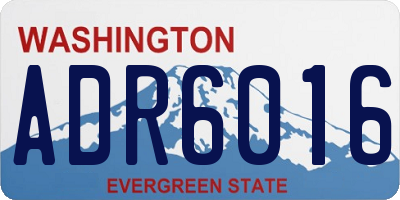 WA license plate ADR6016