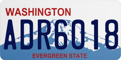 WA license plate ADR6018