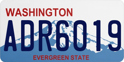 WA license plate ADR6019