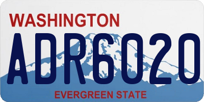 WA license plate ADR6020