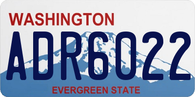 WA license plate ADR6022