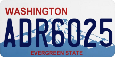 WA license plate ADR6025