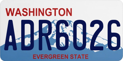 WA license plate ADR6026