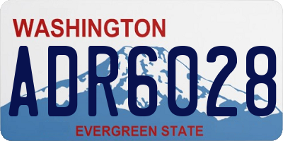 WA license plate ADR6028