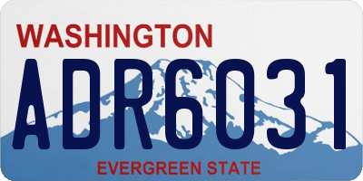 WA license plate ADR6031