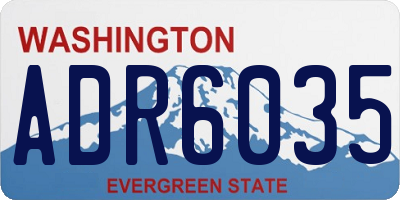 WA license plate ADR6035