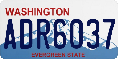 WA license plate ADR6037