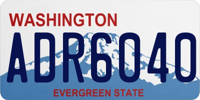 WA license plate ADR6040