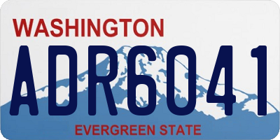 WA license plate ADR6041