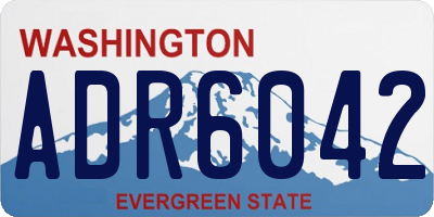 WA license plate ADR6042