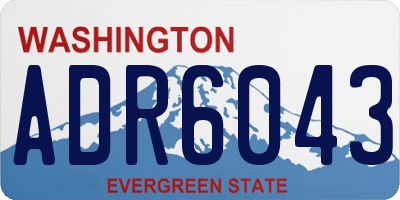 WA license plate ADR6043