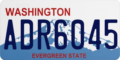 WA license plate ADR6045