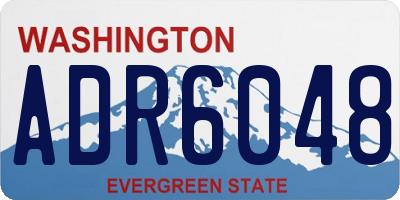WA license plate ADR6048