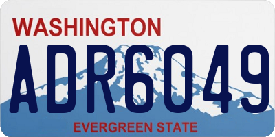 WA license plate ADR6049