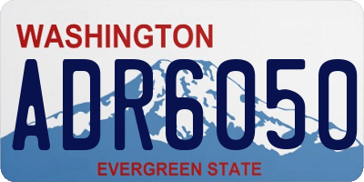WA license plate ADR6050