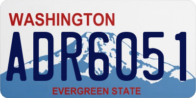 WA license plate ADR6051