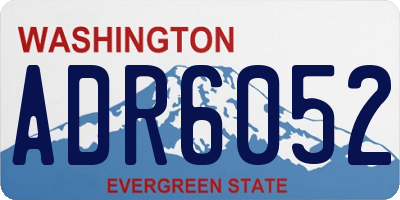 WA license plate ADR6052