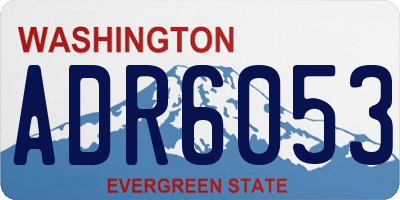WA license plate ADR6053