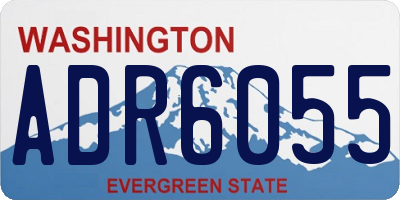 WA license plate ADR6055