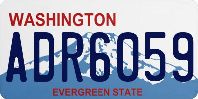 WA license plate ADR6059