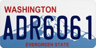 WA license plate ADR6061