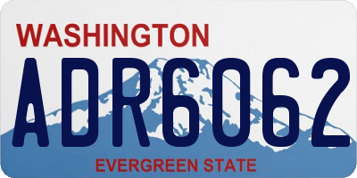 WA license plate ADR6062