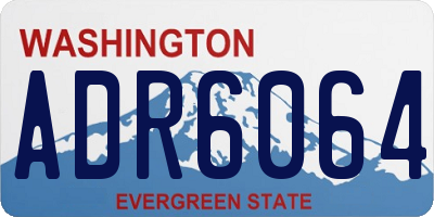 WA license plate ADR6064