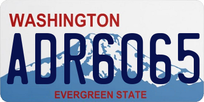 WA license plate ADR6065