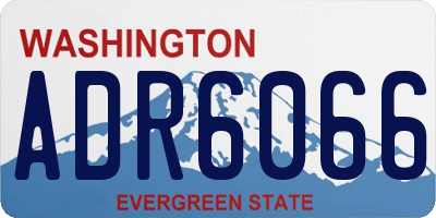 WA license plate ADR6066