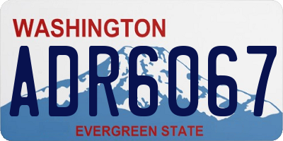 WA license plate ADR6067