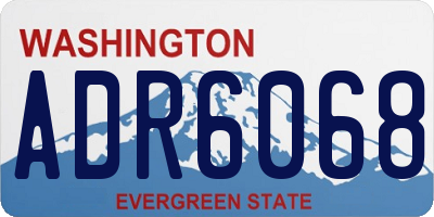 WA license plate ADR6068