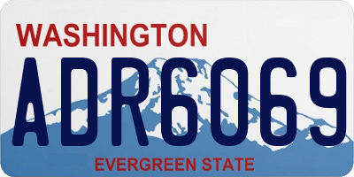 WA license plate ADR6069