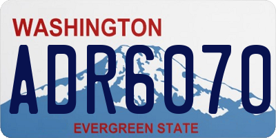 WA license plate ADR6070