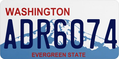 WA license plate ADR6074