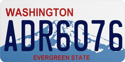 WA license plate ADR6076