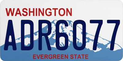 WA license plate ADR6077