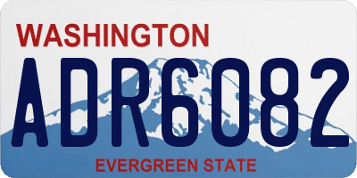 WA license plate ADR6082