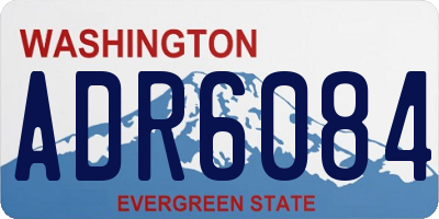 WA license plate ADR6084