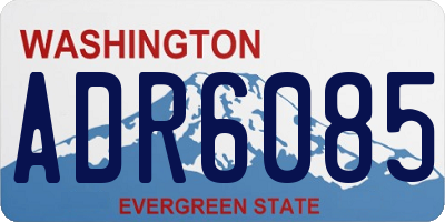 WA license plate ADR6085