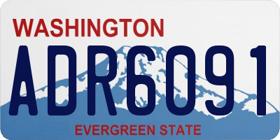 WA license plate ADR6091