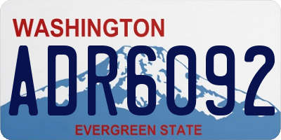 WA license plate ADR6092