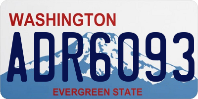 WA license plate ADR6093