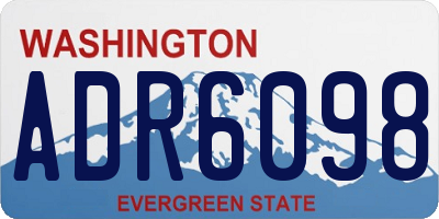 WA license plate ADR6098