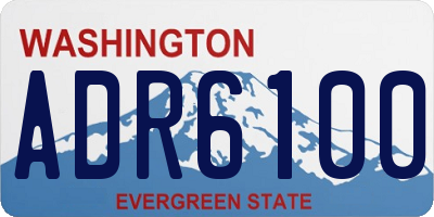 WA license plate ADR6100
