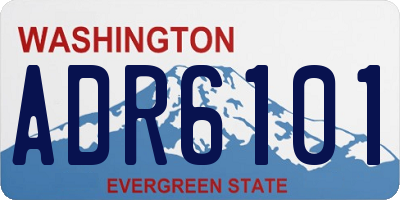 WA license plate ADR6101