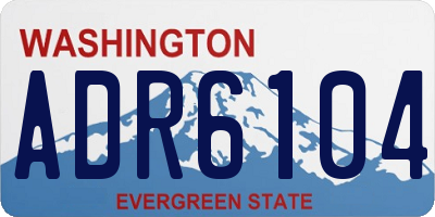 WA license plate ADR6104
