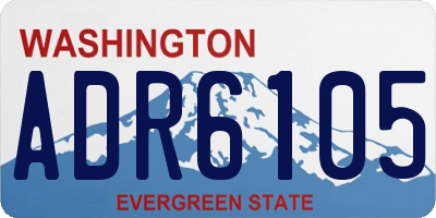 WA license plate ADR6105