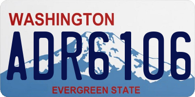 WA license plate ADR6106