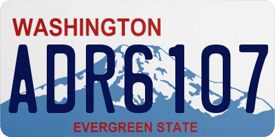 WA license plate ADR6107
